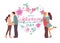 Happy Valentines Day Couples in Love Set Poster