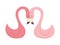 Happy valentines day, cute animal couple flamingo love romantic