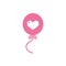 Happy valentines day decorative balloon heart love pink design