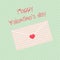 Happy valentines day design template envelope. Valentine`s Day poster.