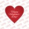 Happy valentines day greeting card 14 february heart