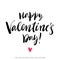 Happy Valentines day greeting card with calligraphy.