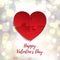 Happy Valentines Day, greeting card template. Jigsaw puzzle pieces.