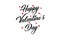 Happy valentines day handwritten lettering holiday design to greeting card, poster, congratulate, calligraphy text with hearts