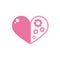 Happy valentines day heart gears passion romance pink design
