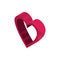 Happy valentines day heart love contour isometric icon