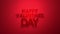 Happy valentines day kinetic text animation on red background