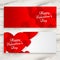 Happy valentines day love banners vector design illustration