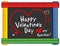 Happy Valentines Day, Love my Teacher, Chalkboard Ruler Frame