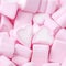 Happy Valentines day. Love theme. Pink sweet marshmallow hearts. Valentine`s day background