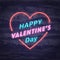 Happy valentines day neon symbol