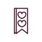 Happy valentines day pendant hearts love romantic feeling icon thick line