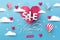 Happy Valentines Day Sale banner, poster or flyer