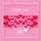 Happy Valentines Day SALE with hart Pink background.