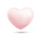 Happy valentines day with symbol 3d pink heart ballon isolated o