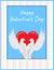 Happy Valentines Day Two Doves Rise Wings Up Card