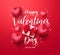 Happy valentines day vector banner greeting card with valentine elements