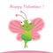 Happy valentines happy butterfly