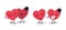 Happy valentines heart cartoons vector design