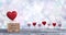 Happy Valentines with heart greeting card background