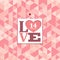 Happy valentines pink geometric greeting cards