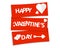 Happy valentines`s day focus red