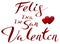 Happy Valentines translated from Spanish. Feliz dia de san Valentin