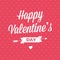 Happy Valentineâ€™s day card with ribbon