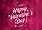 Happy Valentineâ€™s Day Vector Card. Romantic Red Background.