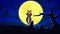 Happy Vampire Bat Cartoon Character Flying In Graveyard On Halloween
