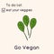 Happy Vegan day card. Doodle style illustration. Greeting card with inscription Go vegan. Eat your veggies cards. Vegetables