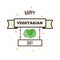 Happy Vegetarian Day. Vector illustration.