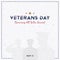 Happy Veterans Day. Greeting card with soldier on background. National American holiday event. Flat vector illustration EPS10