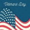 Happy veterans day, waving american flag patriotism