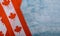 Happy Victoria Day Canadian flags rustic background