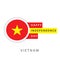 Happy Vietnam Independence Day Vector Template Design Illustrator