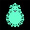 Happy virus. Good infection isolated. Vector illustration