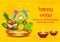 Happy Vishu new year Hindu festival celebrated in the Indian state of Kerala