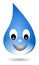 Happy water drop isolated