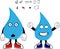 Happy Waterdrop cartoon expressions collection