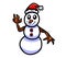 Happy Waving Snowman