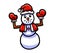 Happy Waving Snowman