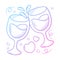 Happy wedding Cheers drink clipart illustration