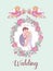 Happy weddings. Vector illustration. Wedding ceremony. Wedding i