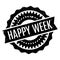 Happy Week rubber stamp