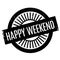 Happy Weekend rubber stamp