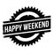 Happy Weekend rubber stamp
