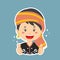 Happy West Kalimantan Character Sticker