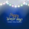 Happy Winter Days Poster I Wish you Magic Vector