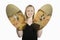 Happy Woman Banging Cymbals